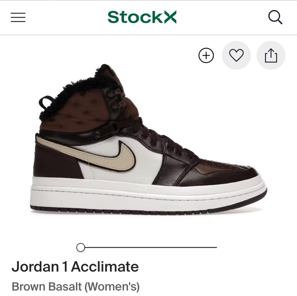 Jordan 1 Acclimate Brown and Cream Sneakers
